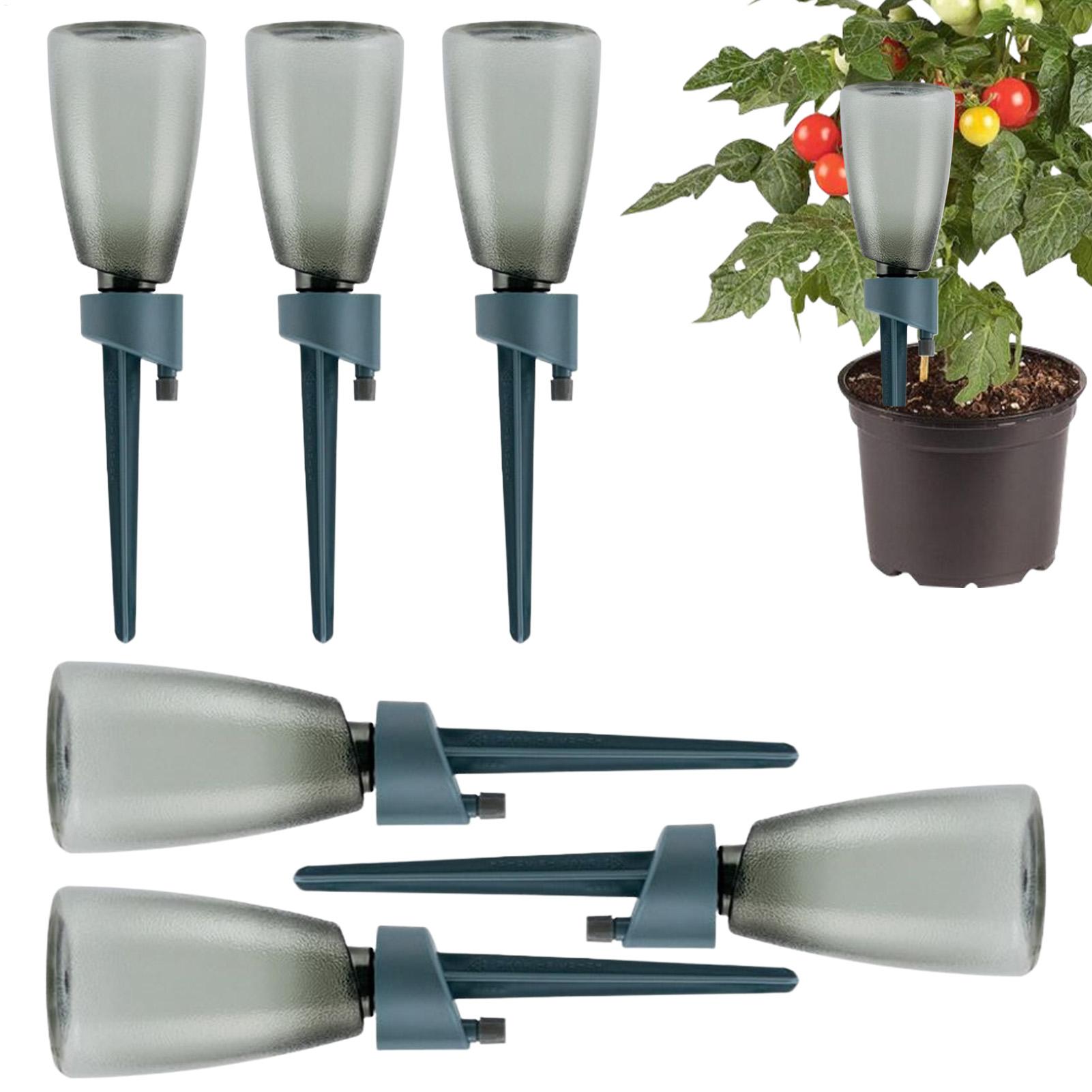 Self Watering Insert - 6個入り自動給水器 家庭用花植物自動散水装置 室内屋外園芸用自動点滴灌漑システム
