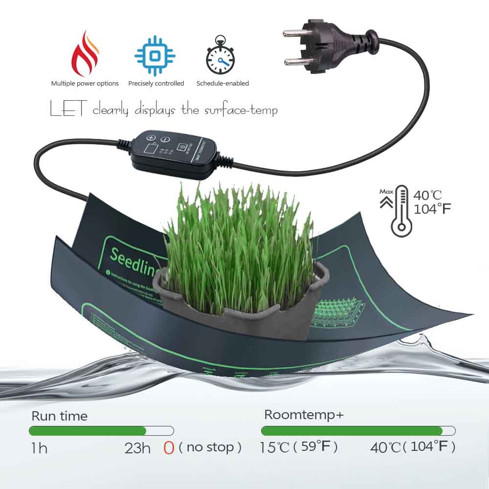防水PVC植物加熱パッド,調整可能なサーモスタット,爬虫類加 - Heat Mat Seedling のレビューと価格