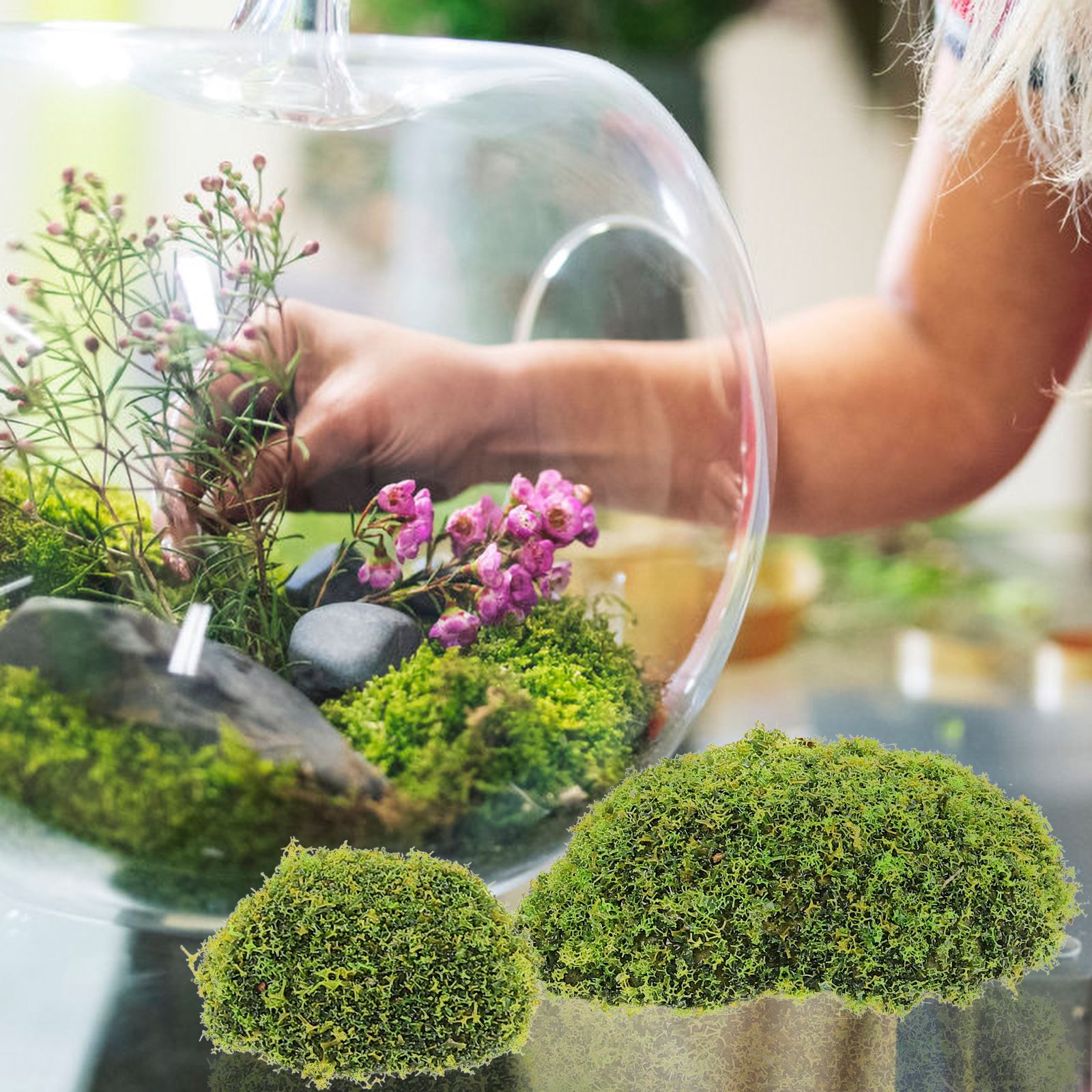 12 個人工苔岩偽石家の装飾クリエイティブ工芸グリーンシミュ - Sphagnum Moss Dry のレビューと価格