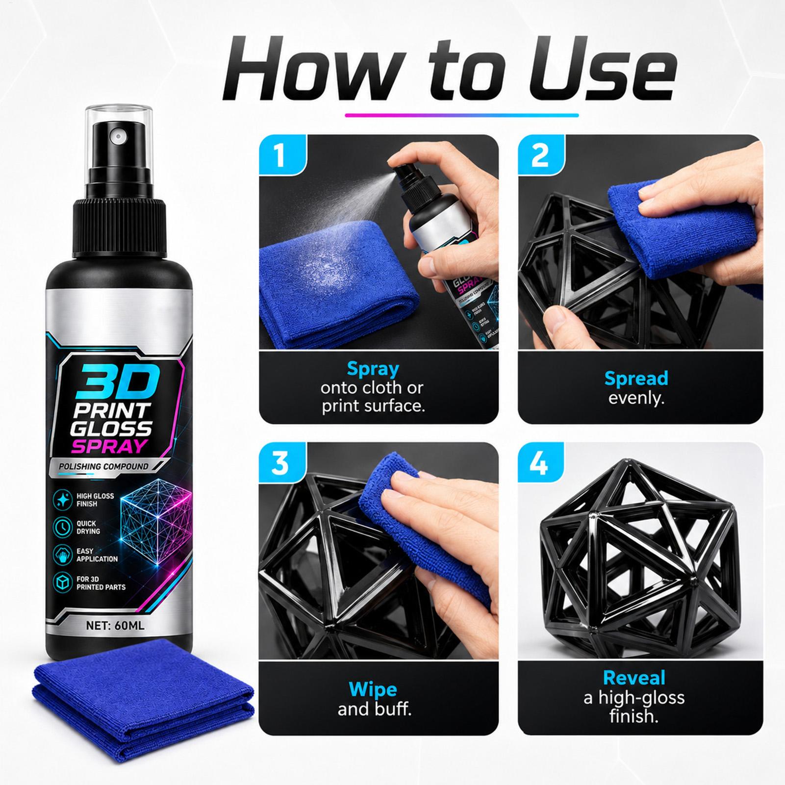 100ml 3Dプリント用グロススプレー、速乾性ファインミス - Misting Bottle Fine のレビューと価格
