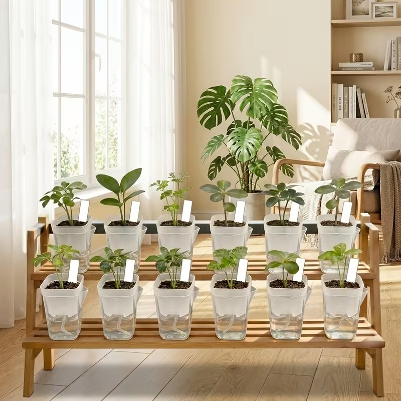 16/32個入り自動給水プランター – 水位計付き透明水耕栽 - Self Watering Insert のレビューと価格
